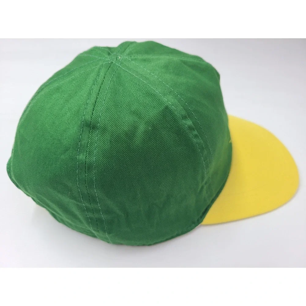 Vintage John Deere Snapback Hat Cap Cotton Farm Hunt Fish Men Women Green Yellow